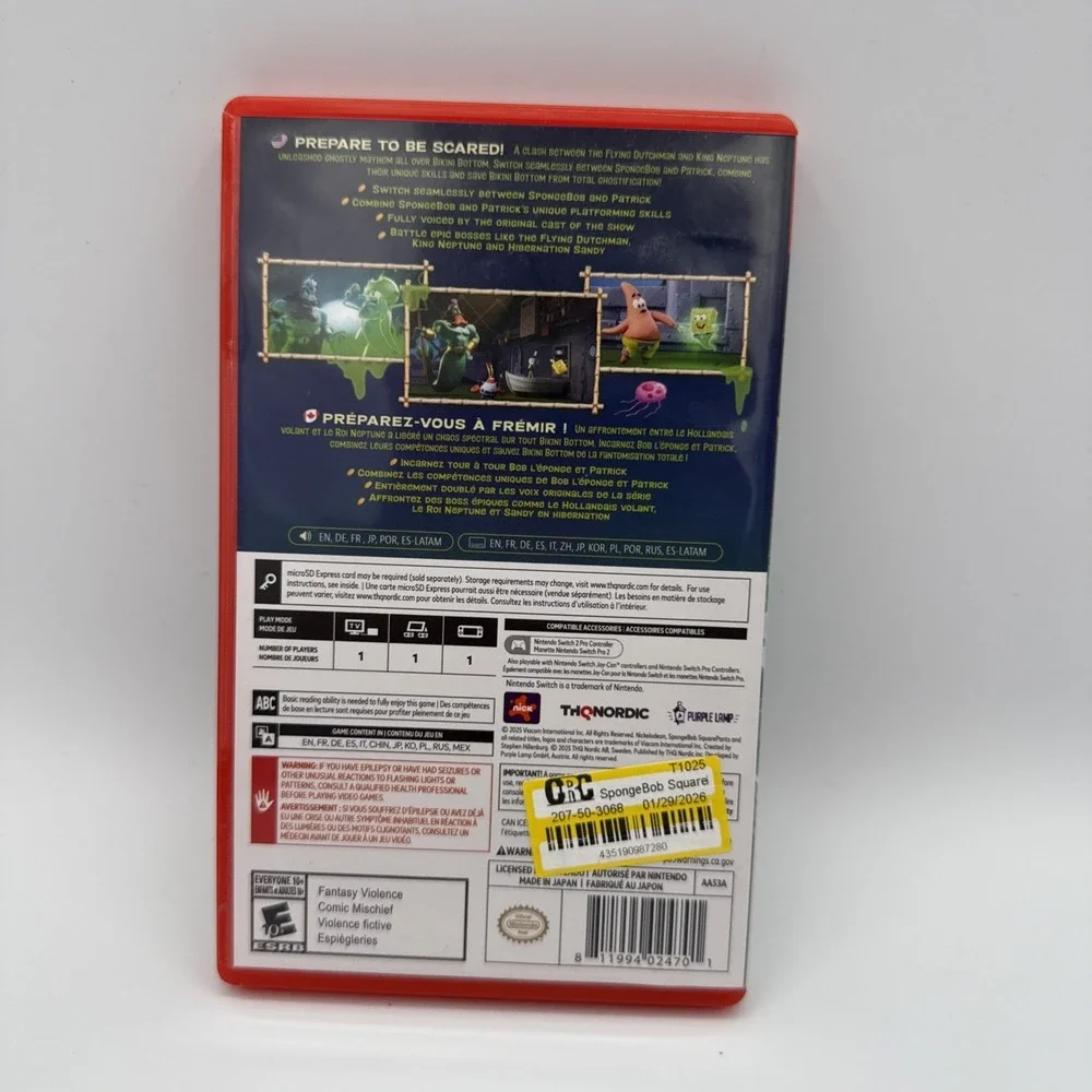 SpongeBob SquarePants Titans of the Tide Nintendo Switch 2